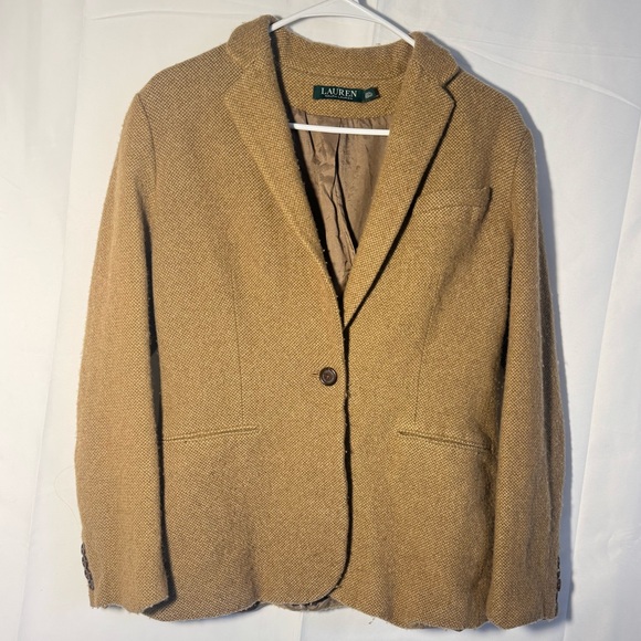 Ralph Lauren Jackets & Blazers - Ralph Lauren Tan Wool Blend Blazer